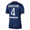 Maglia ufficiale Paris Saint Germain Sergio Ramos 4 Casa 2021-22 per Uomo